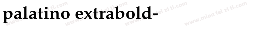 palatino extrabold字体转换